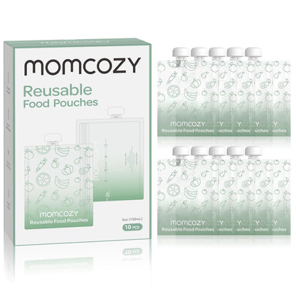 Momcozy Pouches Reutilizáveis para Papinha 10 Unid. 5oz - BPA Free