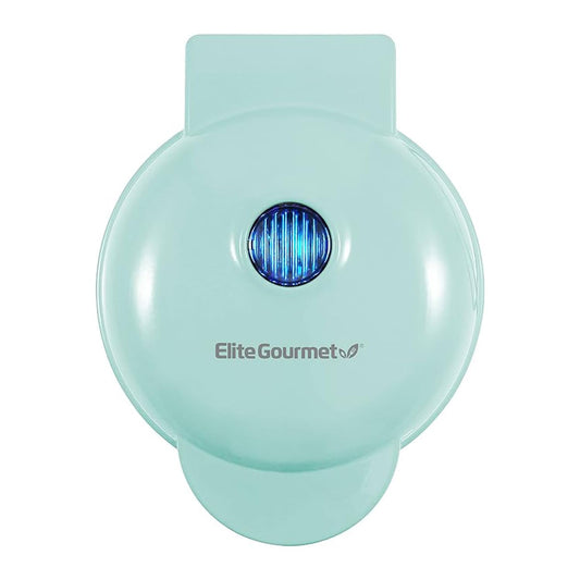 Elite Gourmet EWM015M Máquina de Waffles Elétrica Mini 4.5" Menta