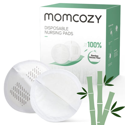 Momcozy Pads de Amamentação Descartáveis de Fibra de Bambu (120 Unidades)