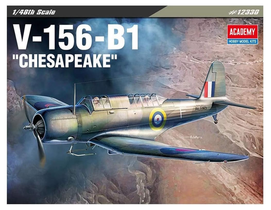 Academy ACA12330 V-156-B1 Chesapeake 1/48 - Kit de Montagem Detalhado