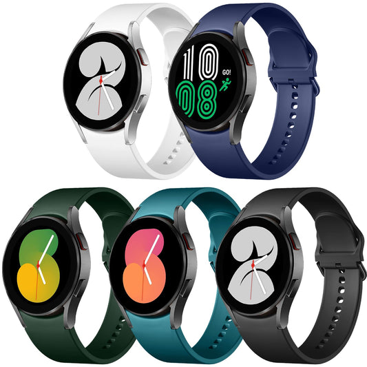 Lerobo Pulseira de Silicone para Galaxy Watch 7/6/5/4, Conjunto de 5 Cores