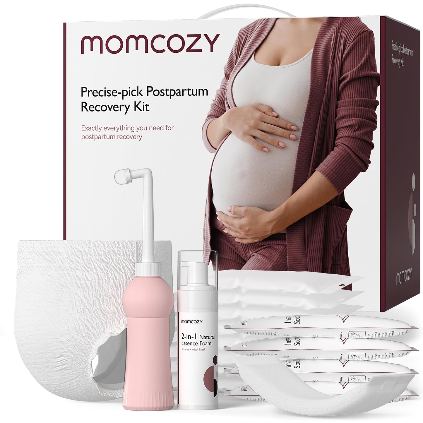 Momcozy Kit de Recuperação Pós-Parto 19 Peças, Cuidado Completo para Mães