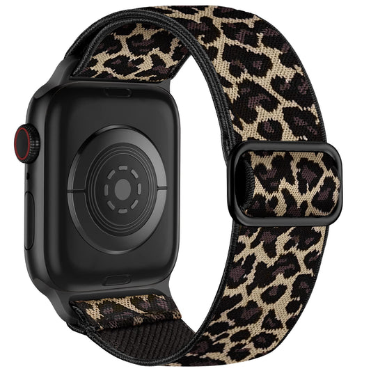 Lerobo Pulseira Trançada de Nylon Compatível com Apple Watch  (Leopardo)