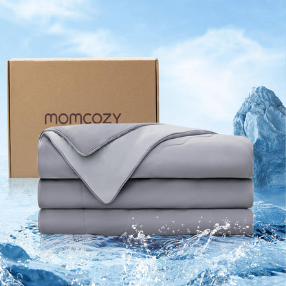 Momcozy Cobertor Resfriante para Gestantes Full/Queen 90"x90" Cinza Claro