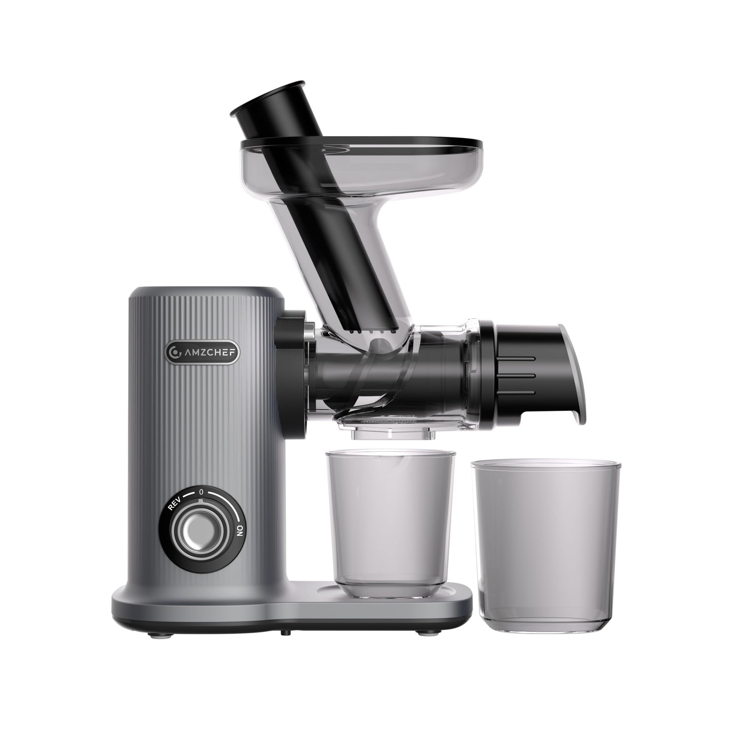 AMZCHEF Juicer Centrífuga com Triturador Espiral, Motor Silencioso (Pálido)