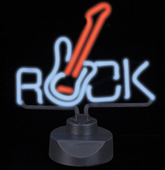 Rhode Island Novelty 12.5" x 10" Neon Rock Guitar Lamp - Moderno e Estiloso