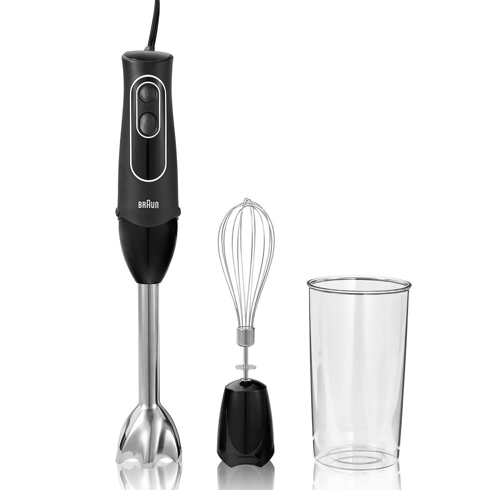 Mixer de Mão Braun MultiQuick 5 350W Preto com Copo e Batedor