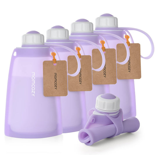 Momcozy Sacos de Armazenamento de Leite de Silicone 250ml 5 Unid