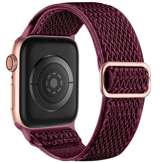 Lerobo Pulseira Solo Loop de Nylon para Apple Watch (Vinho Escuro)