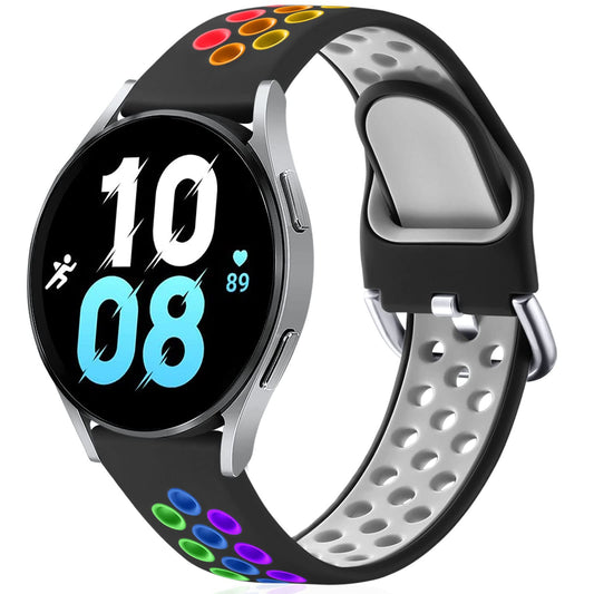 Lerobo Pulseira 20mm Compatível Samsung Galaxy Watch (Preta e Colorida)