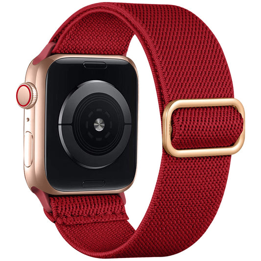 Lerobo Pulseira Trançada Compatível com Apple Watch (Vermelho Escuro)