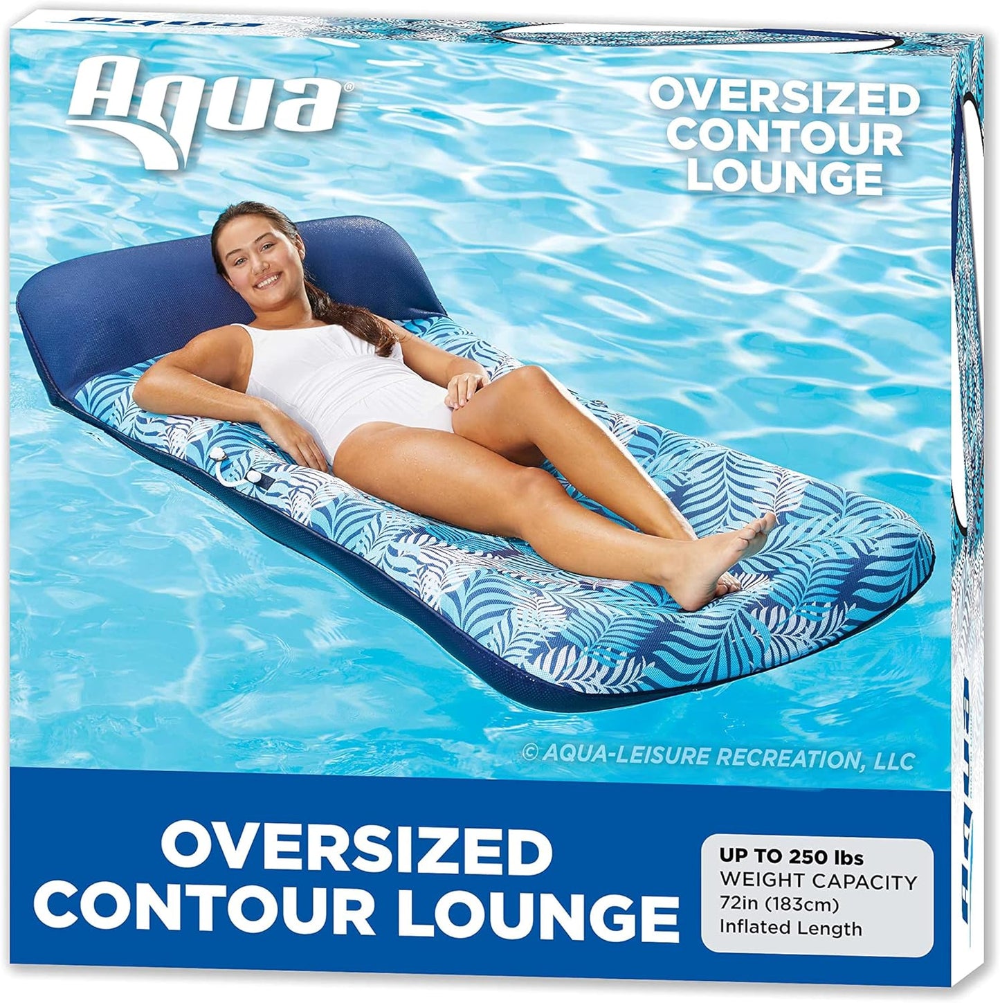 Aqua LEISURE Espreguiçadeira de Luxo com 18 Bolsos