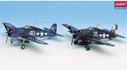 Academy 1/72 WWII F6F-3/5 U.S. Navy Fighter - Modelo de Montagem Militar