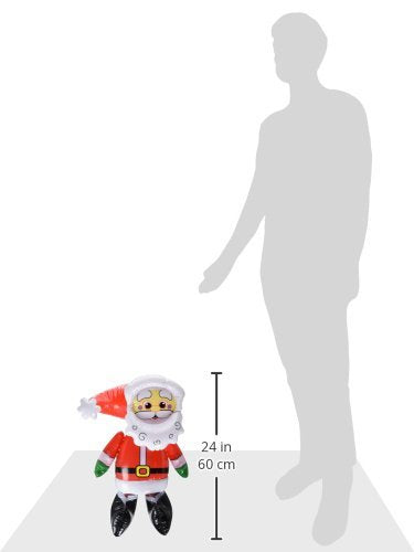 Rhode Island Novelty 24" Santa Claus Inflável – Ideal para Festas de Natal