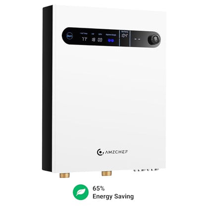 Amzchef Aquecedor de Água Instantâneo Sem Tanque 27kW 240V com Display LED