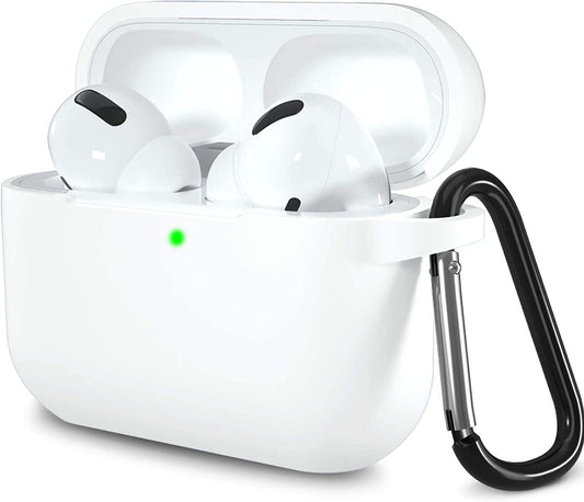 Lerobo Capa à Prova D'água para AirPods Pro com Mosquetão (Branco)