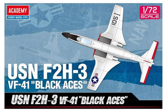 Academy USN F2H-3 Banshee VF-41 Black Aces 1/72 Modelo Plástico