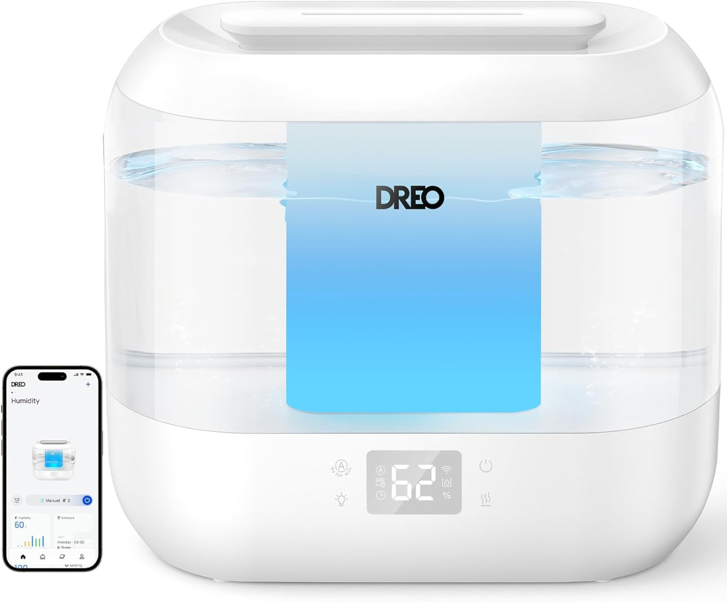 Dreo Umidificadores inteligentes 4L umidificador c/ difusor