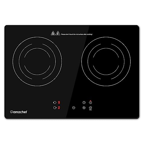 AMZCHEF Cooktop Dupla de Indução 2 Bocas com 9 Níveis de Potência (Preto)