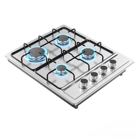 VBGK Cooktop a Gás 4 Bocas NG/LPG com Proteção Termopar (Prata)