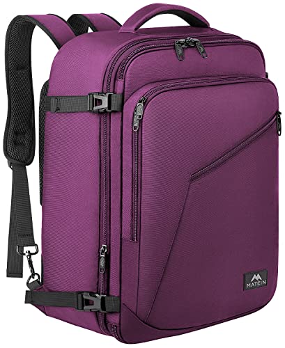 MATEIN Mochila de Viagem Expansível, Aprovada para Voos, 40L, Roxa