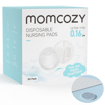 Momcozy Absorventes Descartáveis Ultra-Finos para Amamentação, 60 Unidades