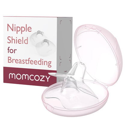 Momcozy Protetor de Mamilos 24mm Silicone Alimentício com Estojo Rosa