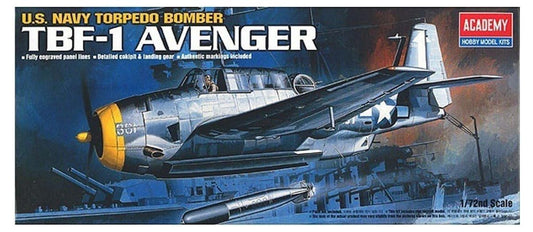 Academy TBF-1 Avenger - Modelo Militar com Piloto e Base