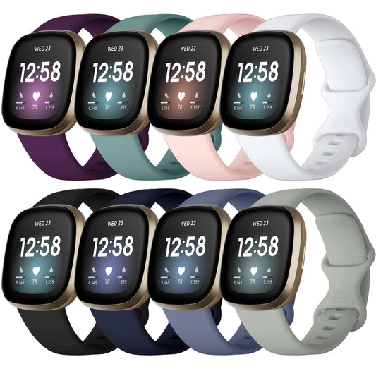 Lerobo 8 Pulseiras Compatíveis com Fitbit Sense/Versa 3/Versa 4 (Cores Variadas)