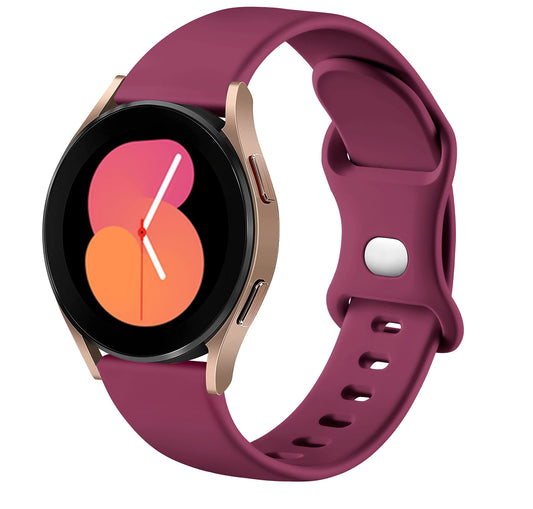 Lerobo Pulseira de Silicone 20mm para Galaxy Watch, (Vinho)