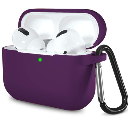 Lerobo Capa Protetora de Silicone para AirPods Pro com Mosquetão (Roxo)