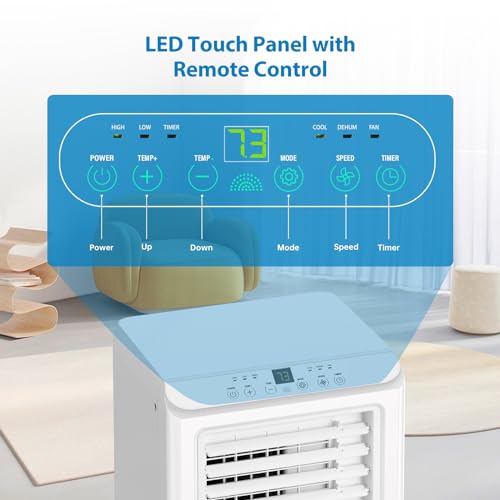 Takywep Ar Condicionado Portátil 10000 BTU Branco 41 m² 3 em 1