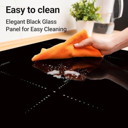 Amzchef Cooktop Elétrico 30'' Indução com 4 Bocas BOOST, Controle Touch