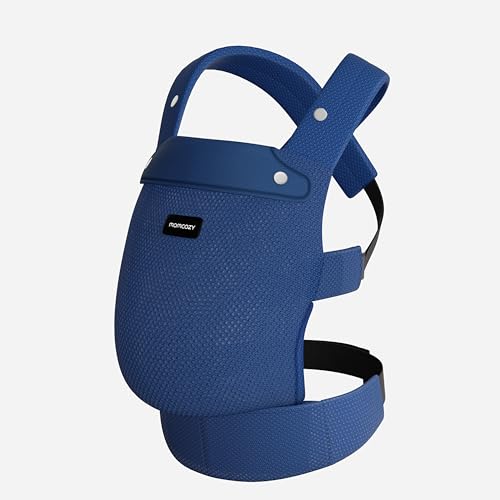 Momcozy Canguru Ergonom. Air Mesh Azul, Suporte Lombar P/ 3-24 Meses