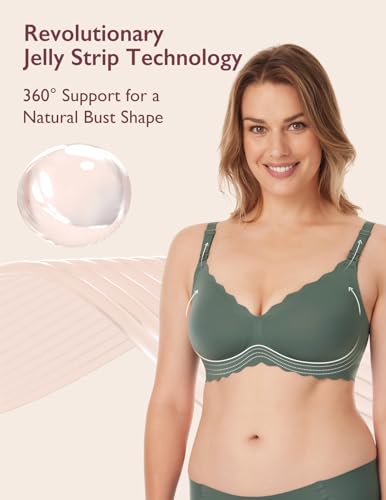 Momcozy Sutiã Amamentação Sem Costura Jelly Strip Verde Pinheiro P