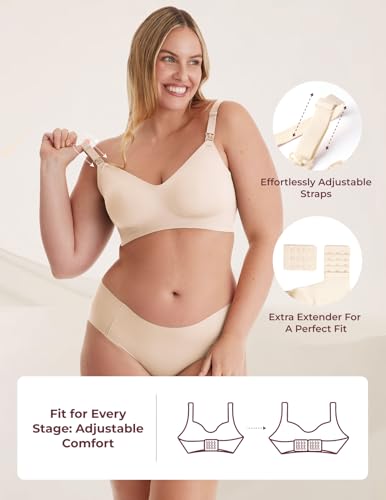 Momcozy Sutiã de Amamentação Sem Costura, Conforto Ultra, Para Gestante, Bralette