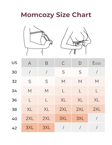 Momcozy Sutiã Amamentação Sem Costura Ultra Conforto Preto Bege 3XG