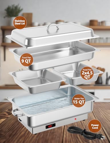 Takywep Réchaud Elétrico 9 Qt Aço Inox Prata com Controle de Temp