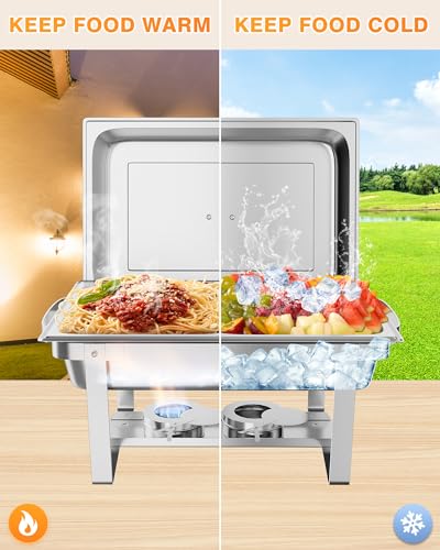 Takywep Conjunto de Rechaud 8QT Aço Inox para Buffet e Eventos