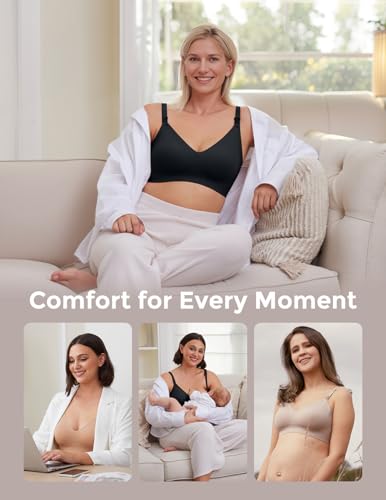 Momcozy Sutiã de Amamentação Sem Costura, Conforto Ultra, Para Gestante, Bralette