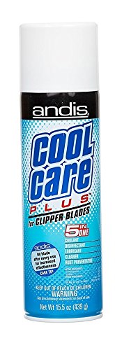 Spray Andis Cool Care Plus 458 ml com Escova de Limpeza