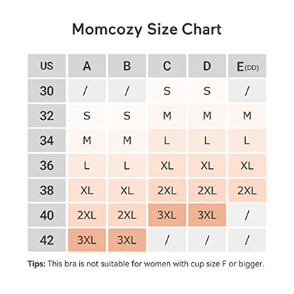 Momcozy Sutiã de Amamentação Sem Costura e Sem Aro Tamanho G