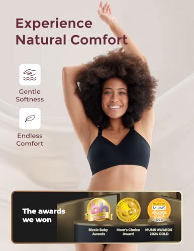 Momcozy Sutiã de Amamentação Sem Costura, Conforto Ultra, Para Gestante, Bralette