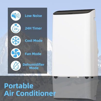 Takywep Ar-Condicionado Portátil 14.000 BTU 4 em 1 Branco