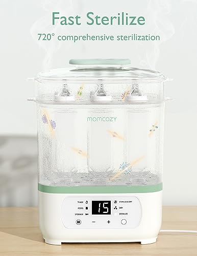 Momcozy Esterilizador e Secador de Mamadeiras 8 em 1 para Bebês e Acessórios de Amamentação