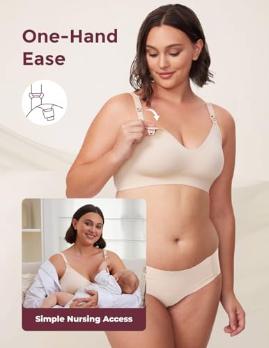 Momcozy Sutiã de Amamentação Sem Costura, Conforto Ultra, Para Gestante, Bralette