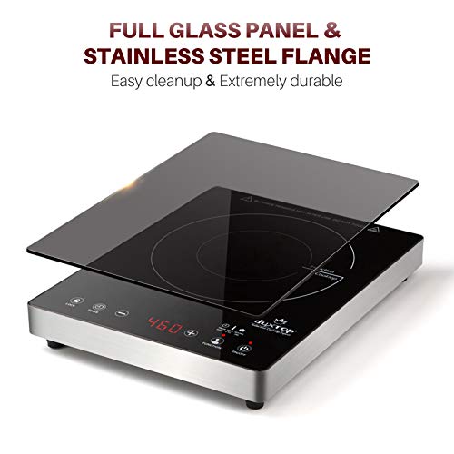 Duxtop Cooktop Portátil de Indução 1800W, Painel Sensor e Vidro Completo