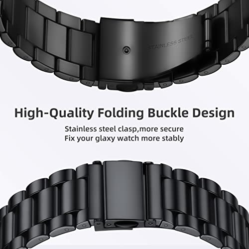 Lerobo Pulseira de Aço Inoxidável para Samsung Galaxy Watch (Preto)