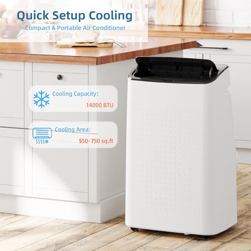 Takywep Ar-Condicionado Portátil 14.000 BTU 4 em 1 Branco