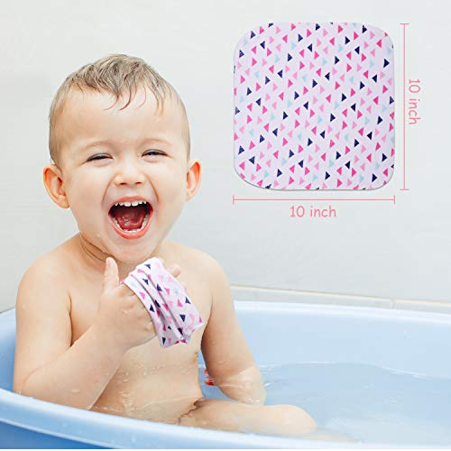 Momcozy Baby Washcloths 8 Peças Toalha Infantil 10"x10" Rosa